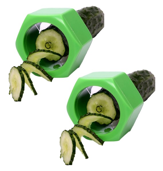 2 X Gurkenreibe GemüSe Spiralschneider Zucchini GemüSeschneider Gurkenschneider-image
