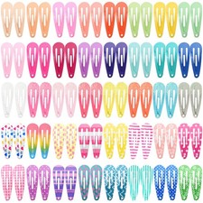Toddler Hair Clips, Funtopia 80 Pcs 1.2 Inch, 3cm Cute Mini Snap Hair Clips