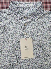 Rhoback The Flutter Floral Azalea S/S Performance Polo sz L