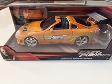 Jada 1:24 Brians Toyota Supra Orange Fast and Furious Diecast Car