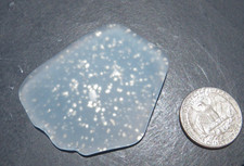 Sea Glass, Large Light Blue with Sparkles in it