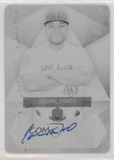2014 Topps Supreme Stylings Printing Plate Black 1/1 Josmil Pinto Auto r7d