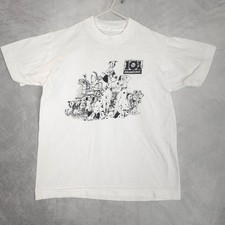Vntg Disney 101 Dalmatians Shirt Kids Large 10-12 Single Stitch Baby Tee 90s