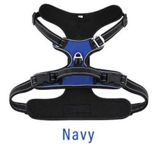 Dog Harness for Large Dogs Adjustable Reflective Dog Vest Navy Blue New Design