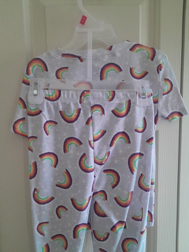 Extremely Me Girls Gray Rainbow 2 Piece Pajama Set Size 5/6 New - Picture 6 of 6