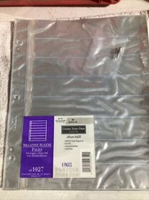 Hallmark AR1027 Refill Negative Sleeve Pages for Large 3 Ring  Post Albums, New