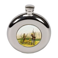 Shooter Round Hip Flask 4.5oz Gift Boxed Present Clay Shooting Hunting Shooter Round Hip Flask 4.5oz Gift Boxed Present Clay Shooting Hunting