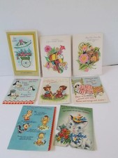 Lot of 8 Vintage Assorted Greeting Cards Get Well Birthday Retro
