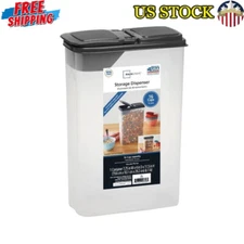 Cereal Dispenser Snack Storage Container 4 Quart Easy Pour Clear Plastic New