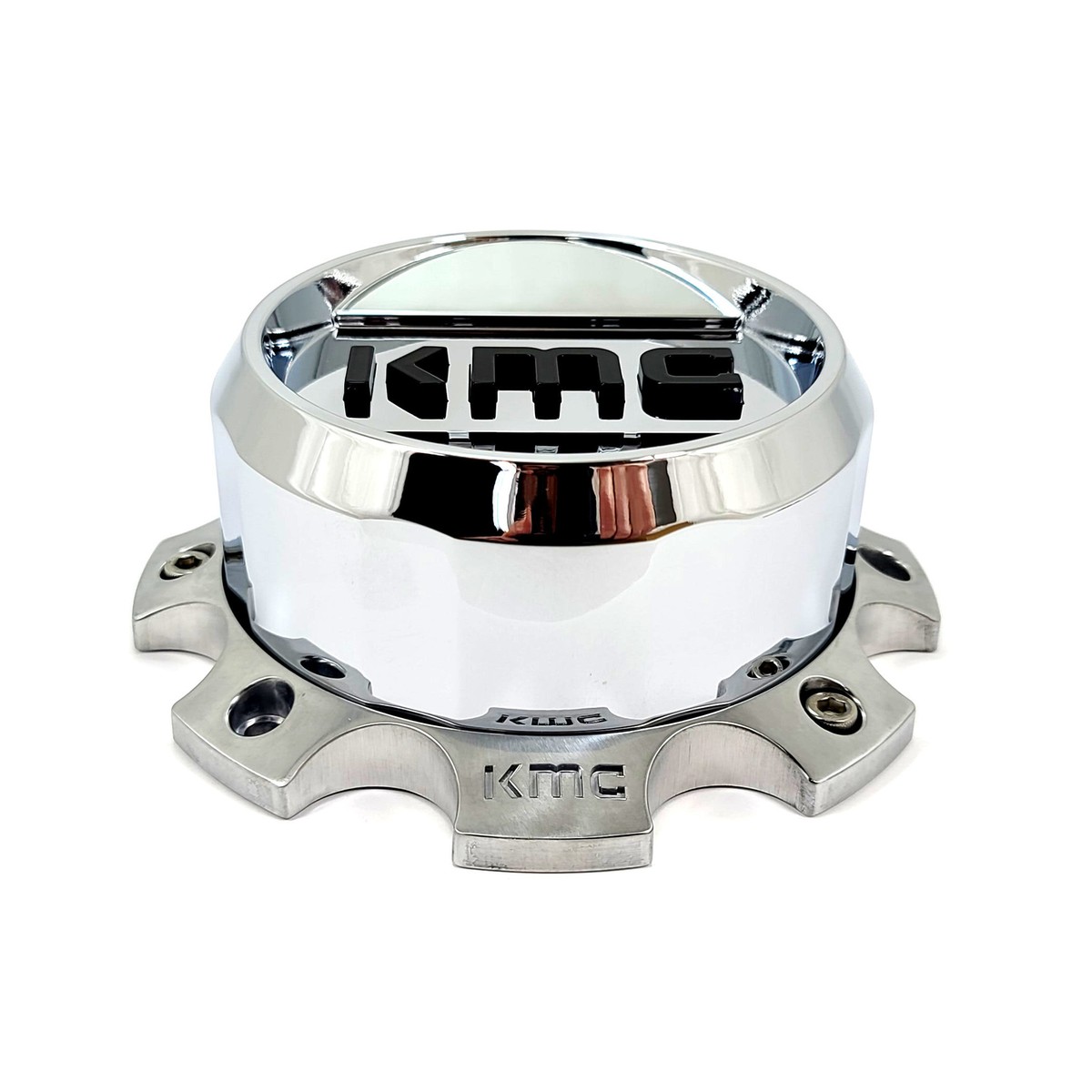 4 KMC Wheels Chrome Wheel Center Hub Caps for 8Lug KM234