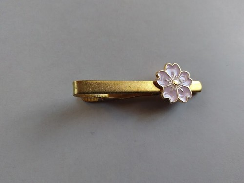 Vintage Style Japanese Sakura Tie Clip Bar Great Gift Under 20 Birthday - Picture 2 of 10