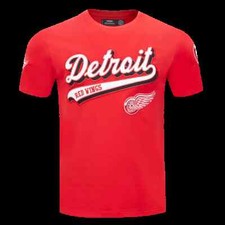 Pro Standard - Nhl Detroit Red Wings Mens Script Tail Logo Tee - Red Pro Standard - Nhl Detroit Red Wings Mens Script Tail Logo Tee - Red