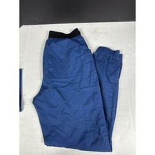 Jaanuu Blue Pull On Elastic Waistband Scrub Jogger Pants Women's Size S