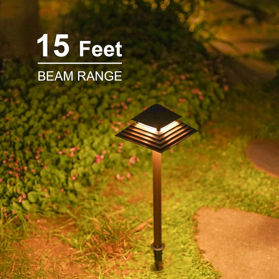 Landscape Lighting 2PK Low Voltage Landscape 2Tier Pagoda Path Lights