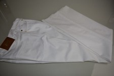  475 NEW ESCADA Tamara Wide Leg Twill Pants White Stretch Cotton Jeans 34
