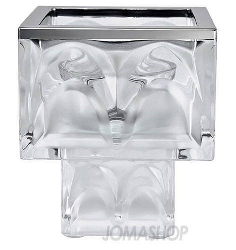 Portacandele cristallo lalique $1990 MANHATTAN piede votivo arte francese nuovo con scatola - Foto 3 di 3