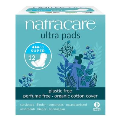 Natracare Bio Cotton Ultra Pads 12 Super Flow
