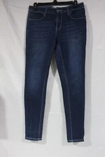 VGS Skinny Embroider Roll Up Skinny Stretch Blue Jeans Size 4