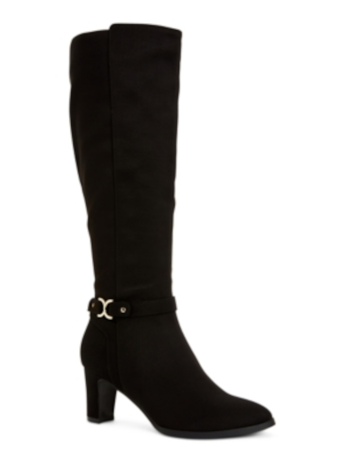 CHARTER CLUB Womens Black Hardware Palmaa Almond Toe Block Heel Boots 10 M