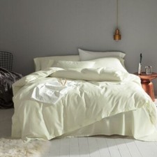 Luxury Style EgyptianCotton 5PC DuvetSet Ivory Solid US Qn,King,Calking 1000TC