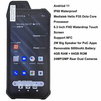 W888 Zello IP68 Waterproof Smartphone NFC Real PTT POC Radio