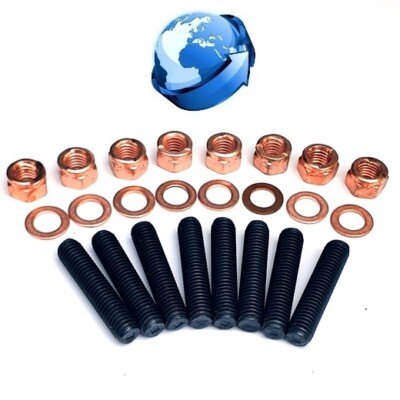 (8+8+8 Teile)Stehbolzen M8x40 Kupfermuttern SW12 Motor Auspuff/Krümmer VW BUS T3