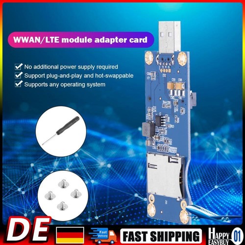 Mini PCI-E to USB Adapters+SIM Slot 6/8pin for WWAN LTE Computer Module Cards Ho