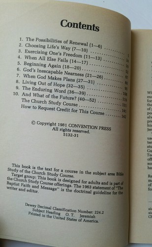 Jeremiah Witness Under Pressure Roy L Honeycutt (1981) Bible Study, PB - Imagen 2 de 9