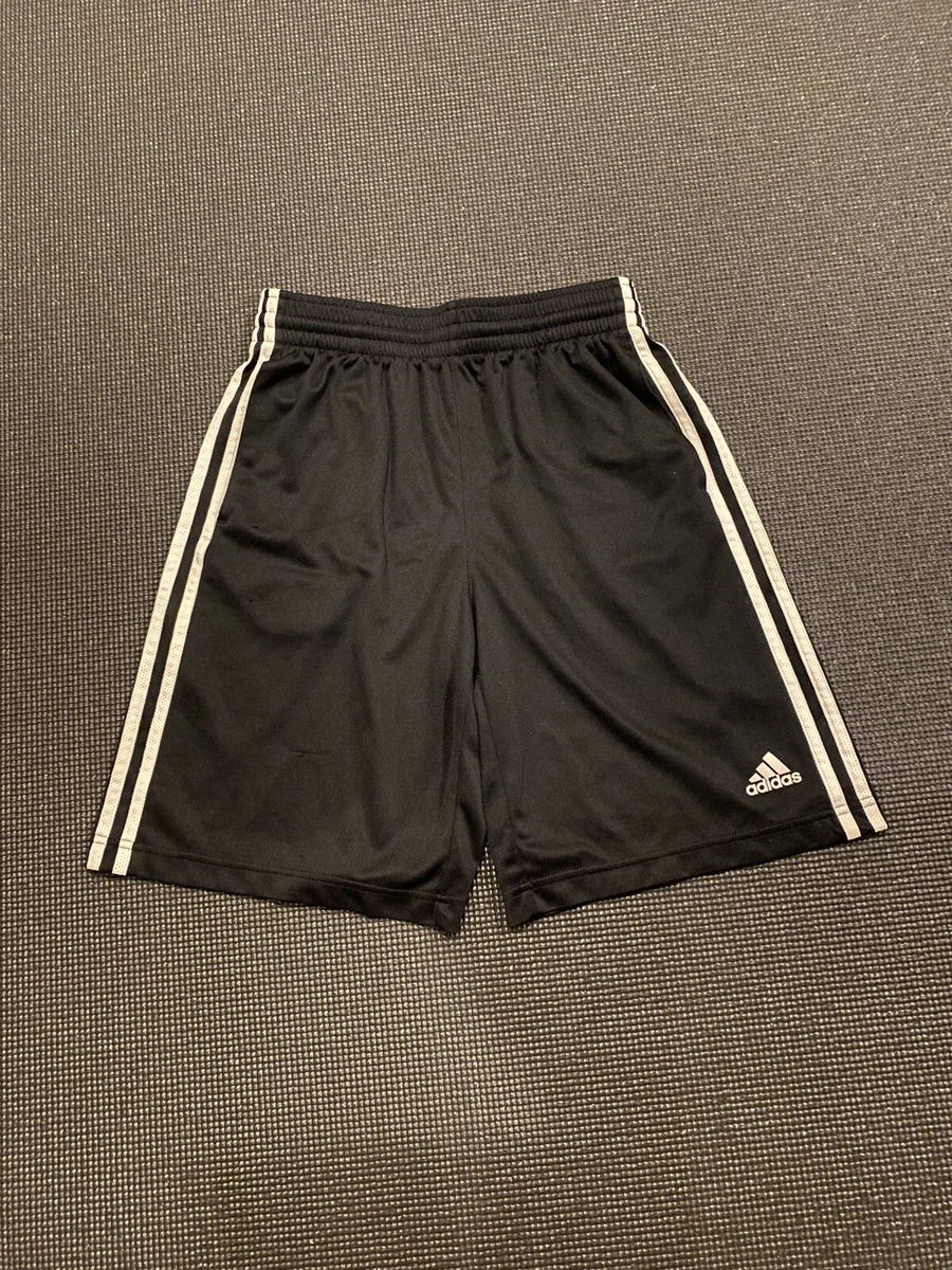 Adidas Black Shorts with White Stripes Youth Size Large eBay