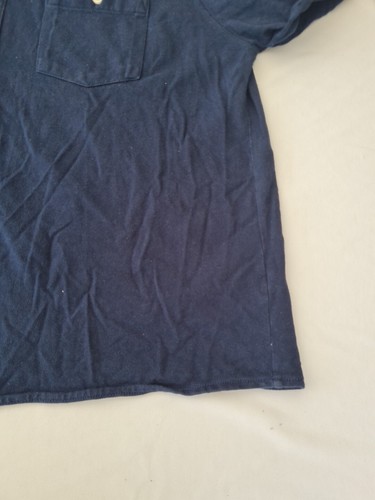 Men's Collarless Shirt Matalan Size XL Blue Pockets 21803 - Picture 2 of 16
