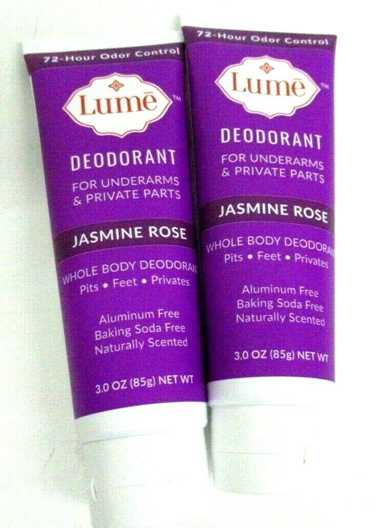 LOT OF (2) LUME WHOLE BODY DEODORANT jasmine rose
