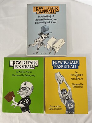 How to Talk Baseball Basketball Football Lot of 3 Autographed by Taylor Jones