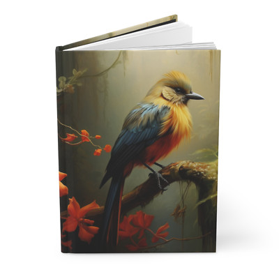 Colorful Aesthetic Bird in Forest Journal | Birdwatching Notebook 8''x5.7''