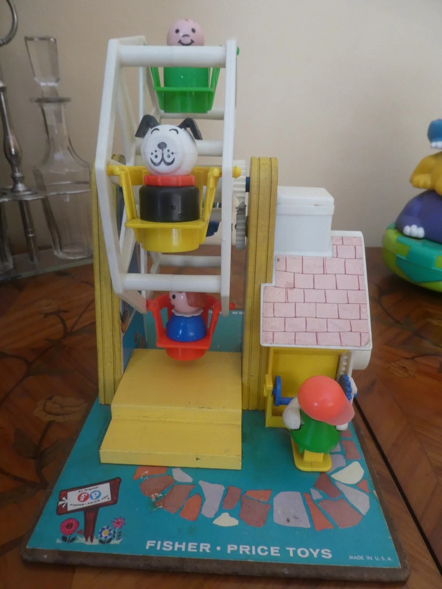 Jouet Ancien Fisher Price - Boîte à Musique Avec Mécanisme Visible, 1964, USA