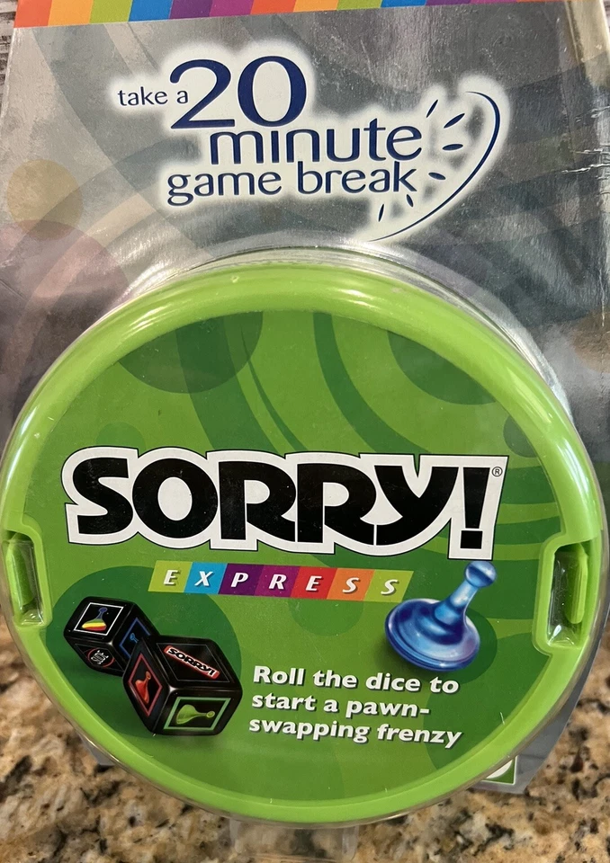 Sorry Express Travel Dice Pawn Game Hasbro Parker Brothers Game Break 2007 New - Image 2 of 4