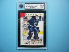 1997/98 UPPER DECK BE A PLAYER HOCKEY #118 KIRK MCLEAN KSA 9.5 AUTO AUTOGRAPH