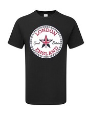 London England T shirt Union Jack Converse Printed Adult Souvenir Unisex Tees