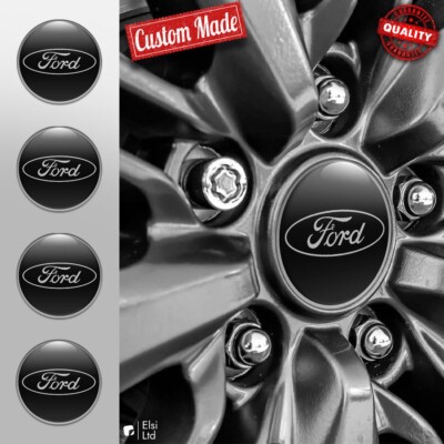 Ford Felgendeckel Aufkleber 4er-Set Silikon Felgenemblem Nabenkappen