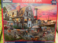 White Mountain HARBOR INN DAVID MACLEAN  24X30 1000 Piece Puzzle NEW SEALED