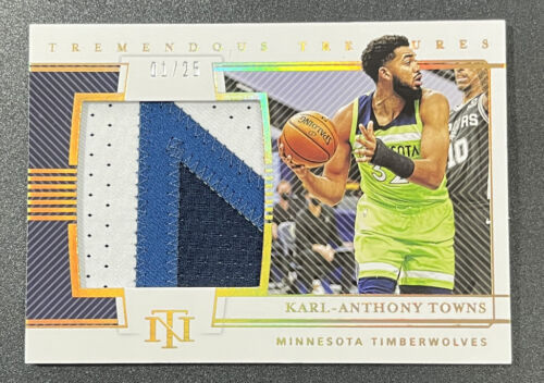 2022-23 Panini Immaculate Collection Basketball Karl Anthony Towns Patch 01/25 - Imagen 1 de 2