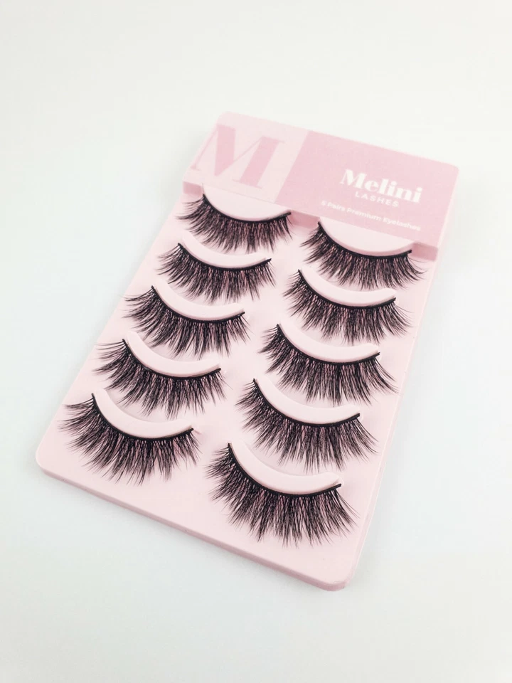 5 pares de extensiones de pestañas postizas 3D largas de aspecto natural pestañas postizas Foto 4 de 4