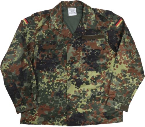 German Bundeswehr Flecktarn Jacket Camo Military Fleck Shirt Army Woodland - Afbeelding 1 van 5
