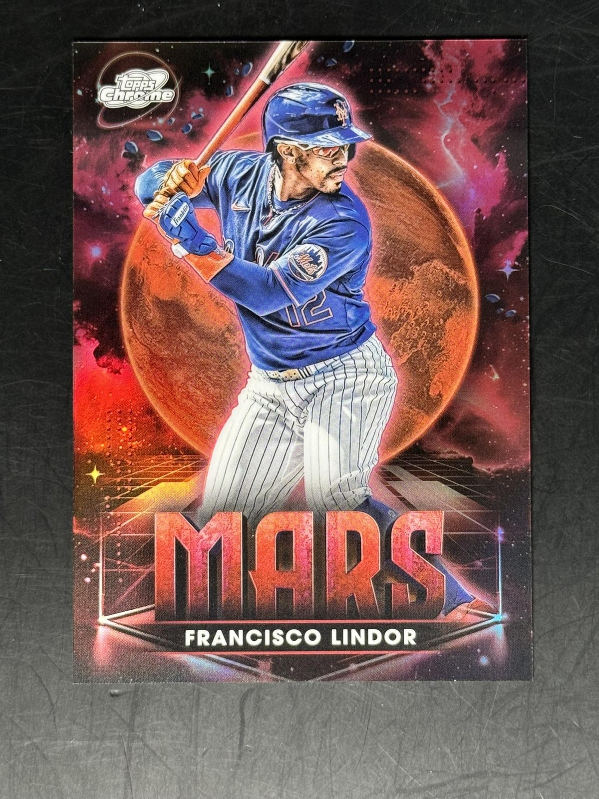 Francisco Lindor #PPMA-4 Baseball Cards 2025 Topps Cosmic Chrome Planetary Pursuit trading card — raw and PSA graded price guide