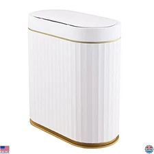 ELPHECO Bathroom Trash Can with lid 2.5 Gallon Waterproof Motion Sensor Premium