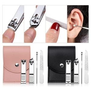 Portable coloré 4 Trousse de soin des ongles avec étui pliant pour usage à domicile