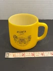 Vtg 60s Atlanta Georgia Cyclorama Building Yellow Fire-King Advertising Mug