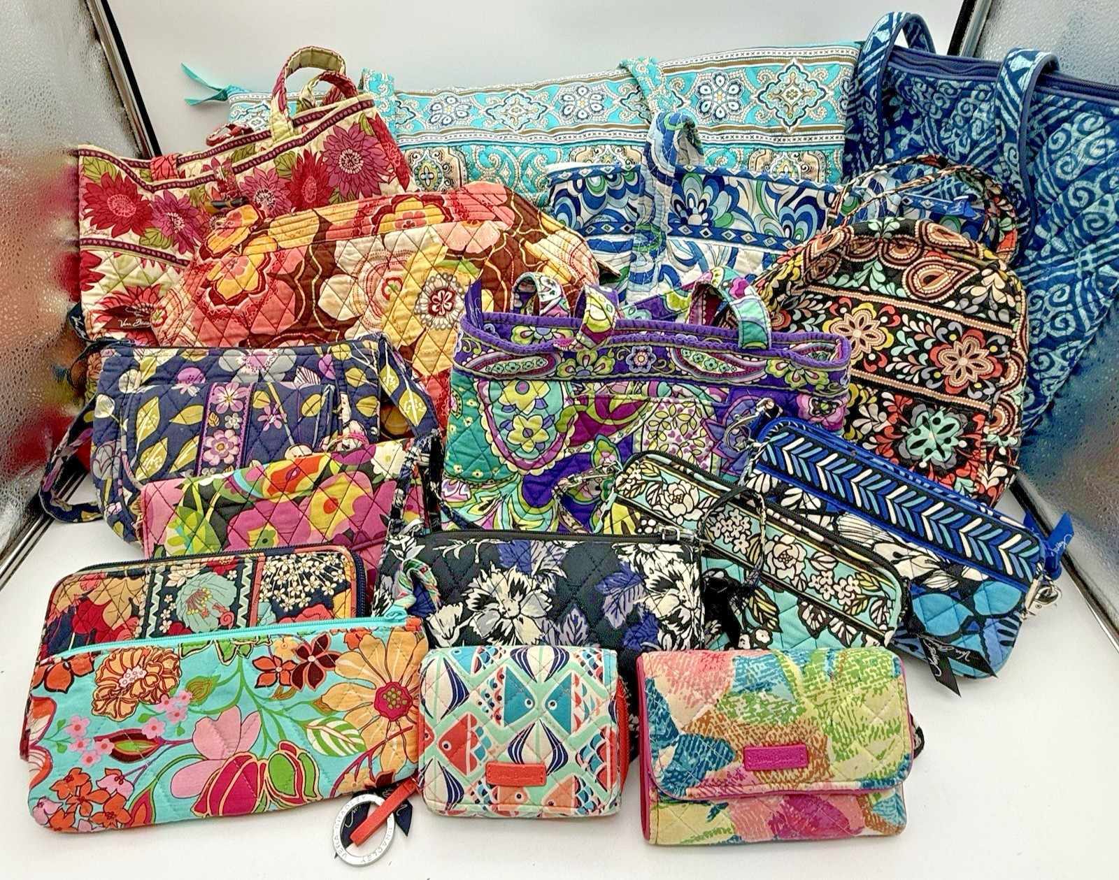 LOT of 16 Retired Mix Vera Bradley Pattern Bags Purses Accessories Bulk Lot