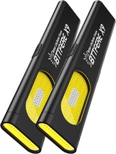 2 Pack Pocket Flashlight EDC Clip Light with Magnetic Base - 675 Lumen USB-C Rec
