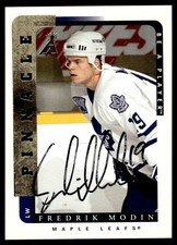 1996-97 Pinnacle Be a Player Autographs Fredrik Modin Auto Toronto Maple Leafs