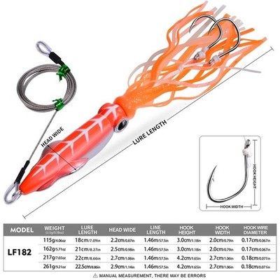 Glow in Dark f��r Oktopus Jiggingk?der 110g 160g 210g 260g f��r Trolling Einsat
